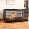 Show in main carousel: Yafylly Heavy Duty Double Door Dog Crate with 2 Removable Pans, Black, X-Large: 61 inch slide 1 of 8