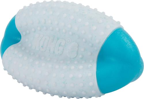 Show full view: KONG Goomz Dental Football Dog Toy, Teal, Medium/Large slide 4 of 4