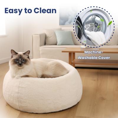 Show full view: PawsPik Perfect Comfort Orthopedic Faux Rabbit Fur Memory Foam Cat & Small Dog Bed slide 7 of 11
