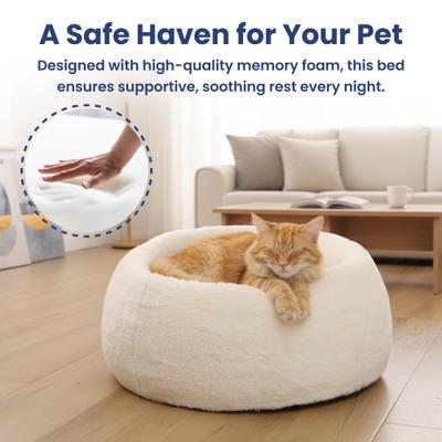 Show full view: PawsPik Perfect Comfort Orthopedic Faux Rabbit Fur Memory Foam Cat & Small Dog Bed slide 9 of 11