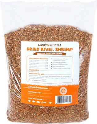 Show full view: LuckyQworms Dried River Shrimp Perfect Chicken, Aquariums & Birds Treats, 5-lb bag slide 2 of 6