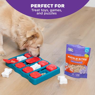 Show full view: Nina Ottosson by Outward Hound Peanut Butter Puzzle Bitez Training Dog Treats, 7.5-oz bag slide 3 of 11