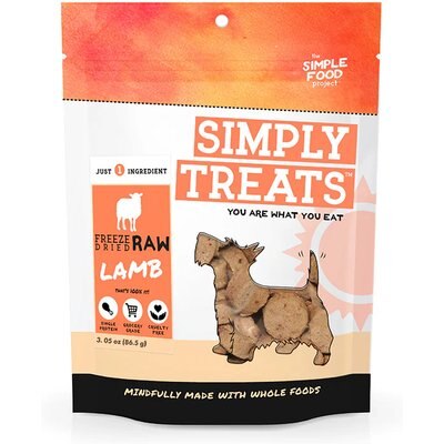 Simple Food Project Simple Food Project Lamb Freeze-Dried Dog Treats, 3-oz