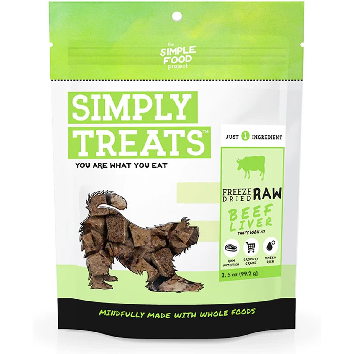 Simple Food Project Bison Liver Freeze-Dried Dog Treats, 3.5-oz