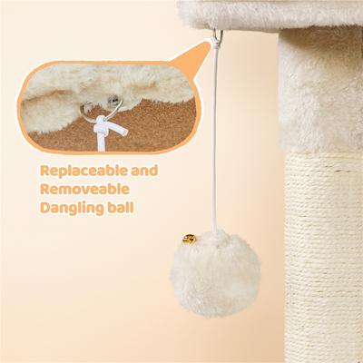 Show full view: Yaheetech 34.5-in Plush Cover Cat Tree, Beige slide 5 of 12