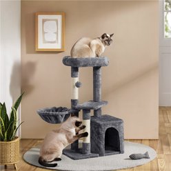 Yaheetech 34.5-in Plush Cover Cat Tree, Dark Gray