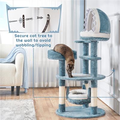 Show full view: Yaheetech Ocean-Themed Multi-Level Cat Tree, 45.5-in slide 5 of 8