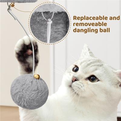 Show full view: Yaheetech 2-Level 23.5-in Plush Cat Tree & Condo, Light Gray slide 6 of 11