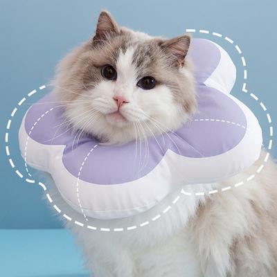 Show full view: Happy & Polly Protective Recovery Cone Cat Collar, Purple, Large slide 6 of 10