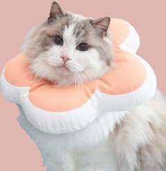Happy & Polly Protective Recovery Cone Cat Collar, Pink, Medium