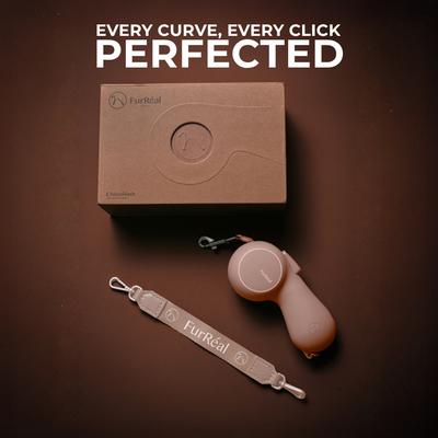 Show full view: Maison FurRéal ChocoLéash Ultra Lightweight Retractable Dog Leash, Mocha Mousse, 9-ft long, 1.75-in wide slide 6 of 12