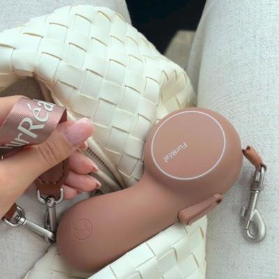 Show full view: Maison FurRéal ChocoLéash Ultra Lightweight Retractable Dog Leash, Mocha Mousse, 9-ft long, 1.75-in wide slide 7 of 12