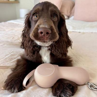 Show full view: Maison FurRéal ChocoLéash Ultra Lightweight Retractable Dog Leash, Sandy Rose, 9-ft long, 1.75-in wide slide 4 of 11