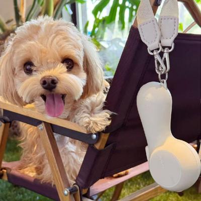 Show full view: Maison FurRéal ChocoLéash Ultra Lightweight Retractable Dog Leash, Cashmere Beige, 9-ft long, 1.75-in wide slide 5 of 11