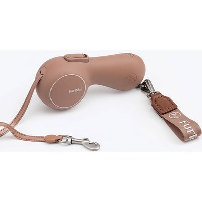 Maison FurRéal Maison FurRéal Hand Warming & Power Bank Retractable Dog Leash, Mocha Mousse, 9-ft long, 1.75-in wide