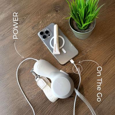 Show full view: Maison FurRéal ChocoLéash Flagship with Hand Warming & Power Bank Retractable Dog Leash, Cashmere Beige, 9-ft long, 1.75-in wide slide 6 of 13