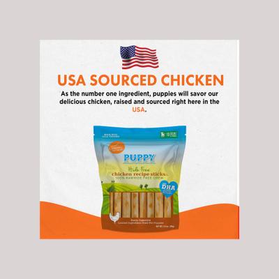Show full view: Canine Naturals Hide-Free Puppy Sticks Chicken Dog Treat, 10 count slide 10 of 12