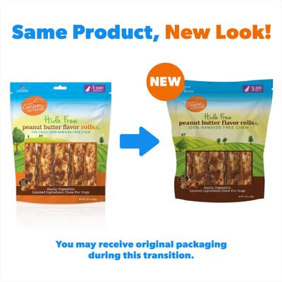 Show full view: Canine Naturals Hide Free Peanut Butter Flavor Roll Dog Chew Treat, 5 count slide 3 of 11