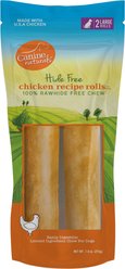 Canine Naturals Hide Free Chicken Recipe Roll Dog Chew, 2 count
