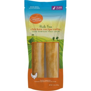 Canine Naturals Hide Free Chicken Recipe Roll Dog Chew, 2 count