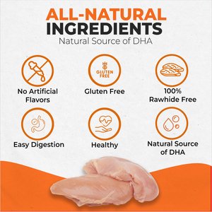Canine Naturals Hide-Free Puppy Sticks Chicken Dog Treat, 10 count