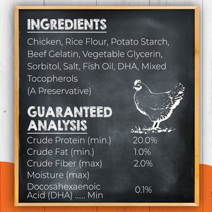 Canine Naturals Hide-Free Puppy Sticks Chicken Dog Treat, 10 count