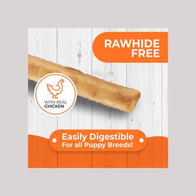 Show full view: Canine Naturals Hide-Free Puppy Sticks Chicken Dog Treat, 10 count slide 4 of 12