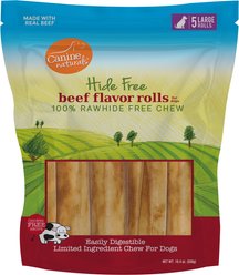 Canine Naturals Hide Free 7-inch Beef Flavor Stick Dog Chew, 5 count
