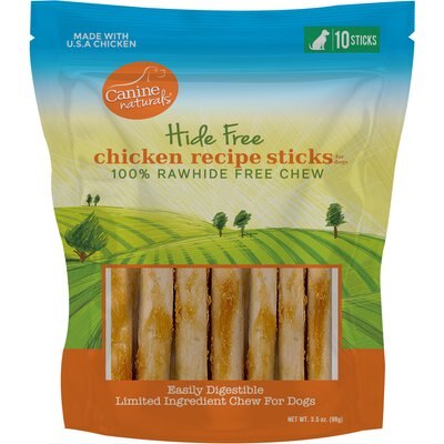 Canine Naturals Canine Naturals Hide Free Chicken Recipe Stick Dog Chew, 10 count