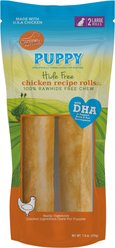 Canine Naturals Hide-Free 7-in Puppy Rolls Chicken Dog Treat, 7.6-oz bag, 2 count
