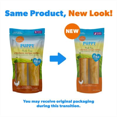 Show full view: Canine Naturals Hide-Free 7-in Puppy Rolls Chicken Dog Treat, 7.6-oz bag, 2 count slide 3 of 11