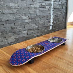 Funky Flies Phunky Donuts SkateBowls Stainless Steel Elevated Cat Bowls, 3-cup slide 2 of 9