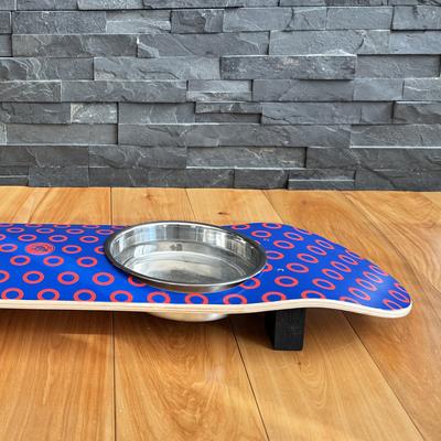 Show full view: Funky Flies Phunky Donuts SkateBowls Stainless Steel Elevated Cat Bowls, 3-cup slide 4 of 10