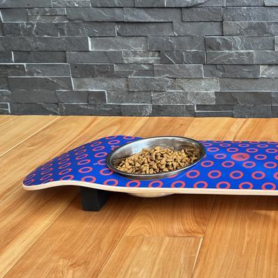 Show full view: Funky Flies Phunky Donuts SkateBowls Stainless Steel Elevated Cat Bowls, 3-cup slide 3 of 10