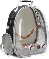 Halinfer Clear Bubble Bird Carrier Backpack, Black