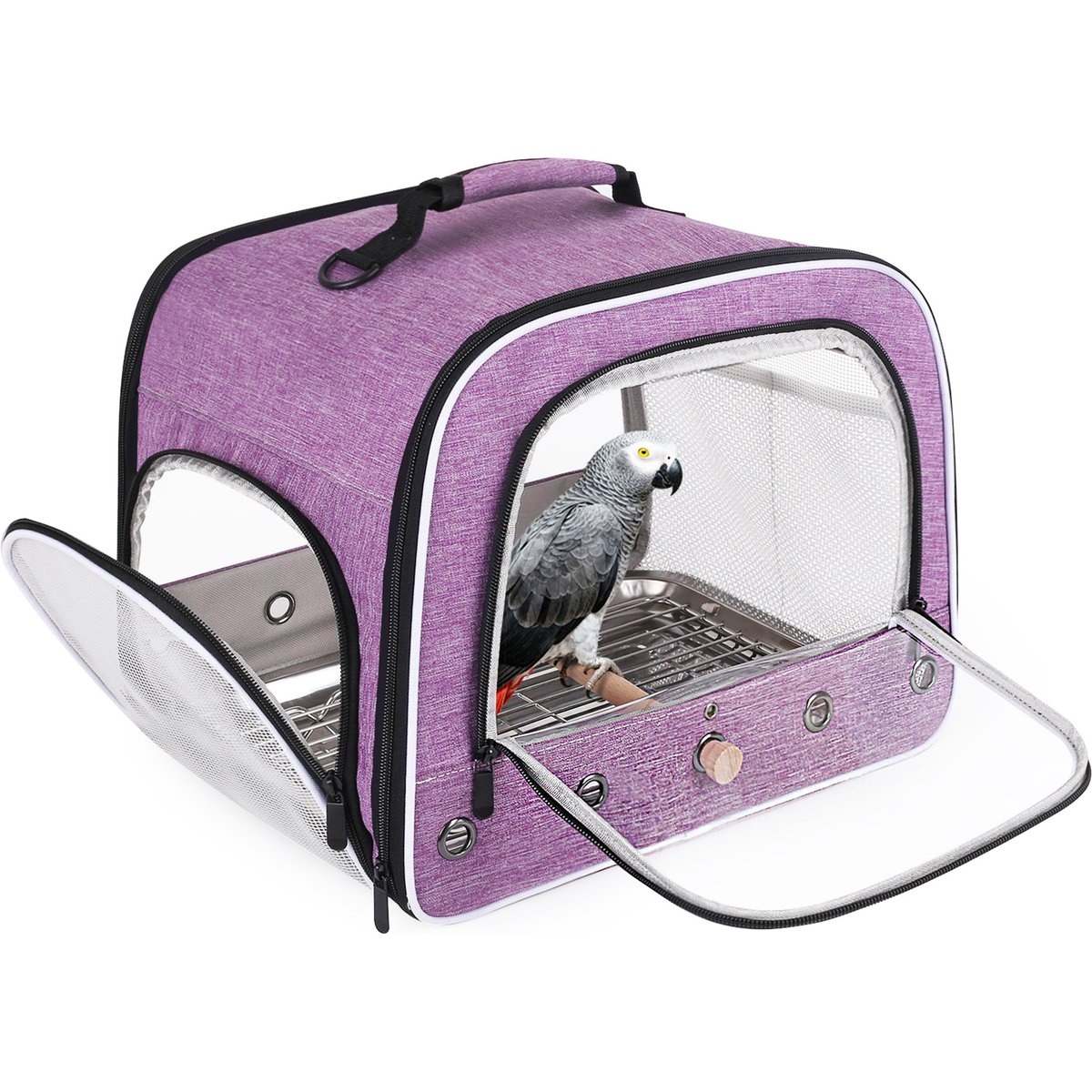Halinfer Travel Bird Carrier Cage, Purple