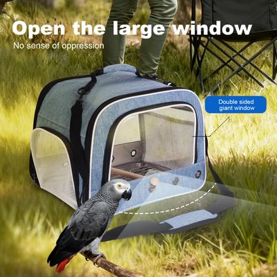 Show full view: Halinfer Travel Bird Carrier Cage, Blue slide 6 of 8