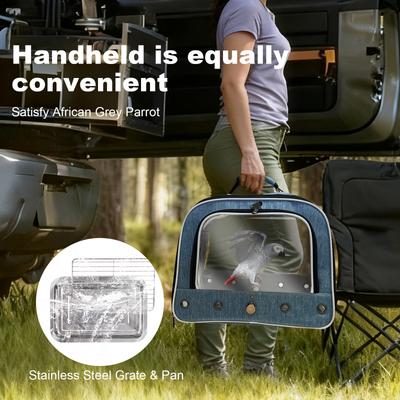 Show full view: Halinfer Travel Bird Carrier Cage, Blue slide 5 of 8