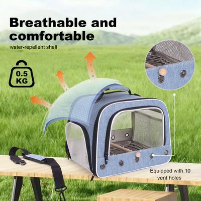 Show full view: Halinfer Travel Bird Carrier Cage, Blue slide 4 of 8