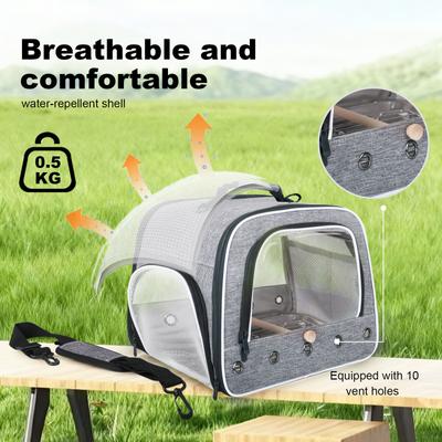 Show full view: Halinfer Travel Bird Carrier Cage, Grey slide 4 of 8