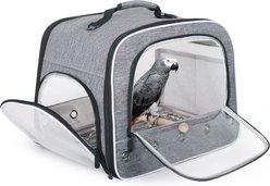 Halinfer Travel Bird Carrier Cage, Grey