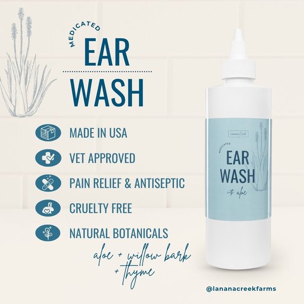 Show full view: Lanana Creek Farms Medicated Dog Ear Wash, 7.7-oz bottle slide 4 of 5