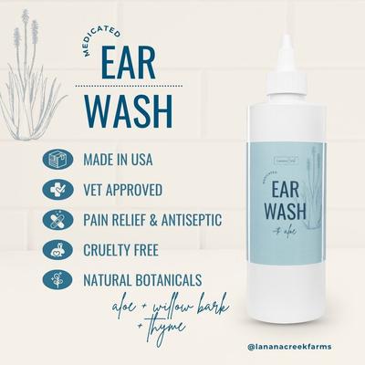 Show full view: Lanana Creek Farms Medicated Dog Ear Wash, 7.7-fl oz bottle slide 4 of 5