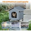 Show in main carousel: Kylinsure Weatherproof Feral Outdoor Dog & Cat House with Escape Door & Elevated Feet, Grey, Medium slide 4 of 6