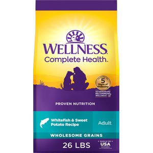 Wellness Complete Health Adult Whitefish & Sweet Potato Recipe Dry Dog Food, 26-lb bag