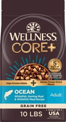 Wellness CORE+ High Protein Grain-Free Ocean Whitefish, Herring & Salmon Meal Recipe Dry Dog Food, 10-lb bag