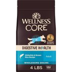 Wellness CORE Digestive Health Wholesome Grains Whitefish & Brown Rice Recipe Dry Dog Food, 4-lb bag