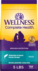 Wellness Complete Health Adult Whitefish & Sweet Potato Recipe Dry Dog Food, 5-lb bag