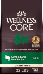 Wellness CORE Grain-Free Lamb Recipe Dry Dog Food, 22-lb bag