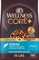 Wellness CORE+ with Freeze-Dried Pieces Adult Wholesome Grains High-Protein Natural Ocean Whitefish, Her...